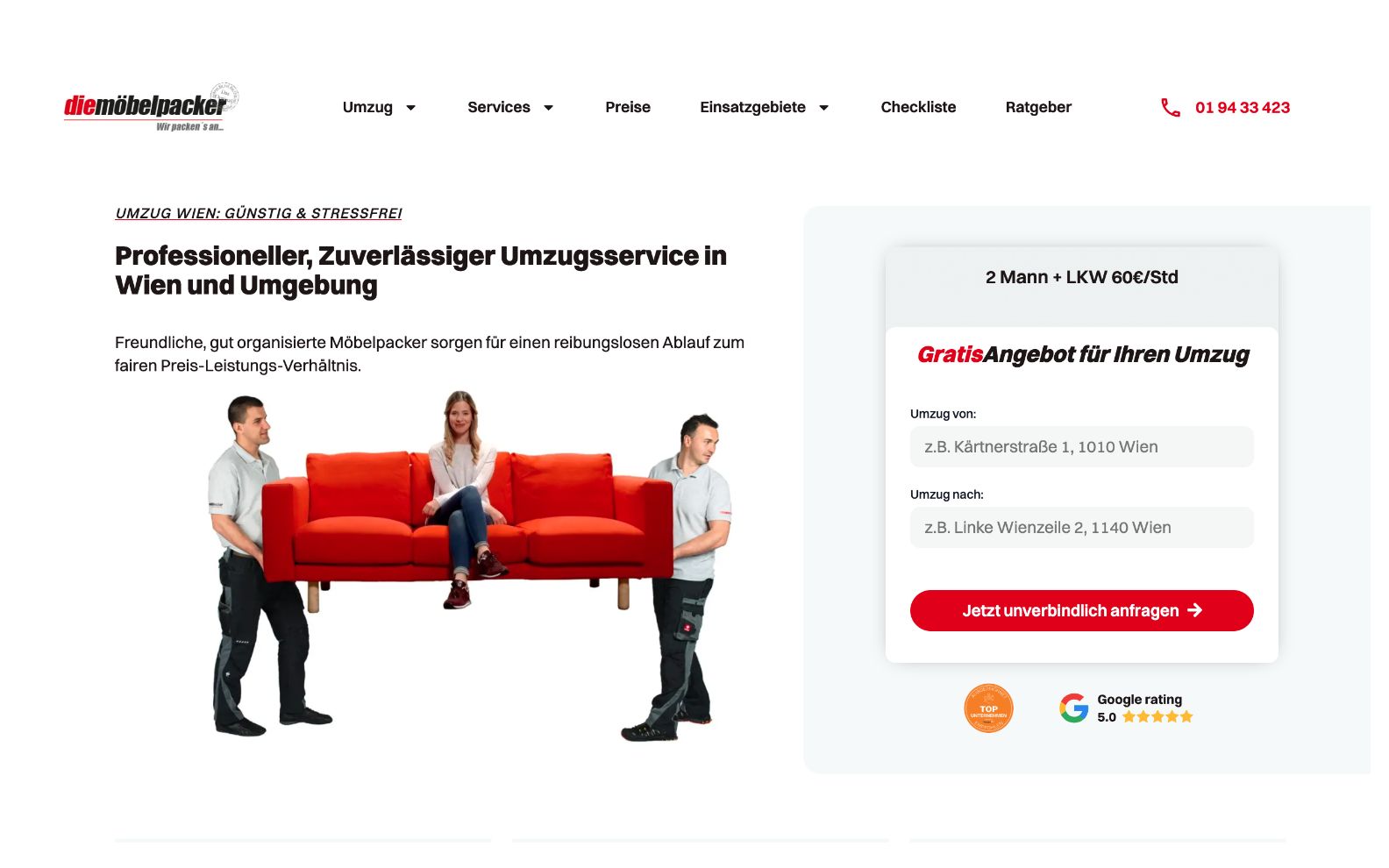 Die Möbelpacker — Umzugsservice Wien